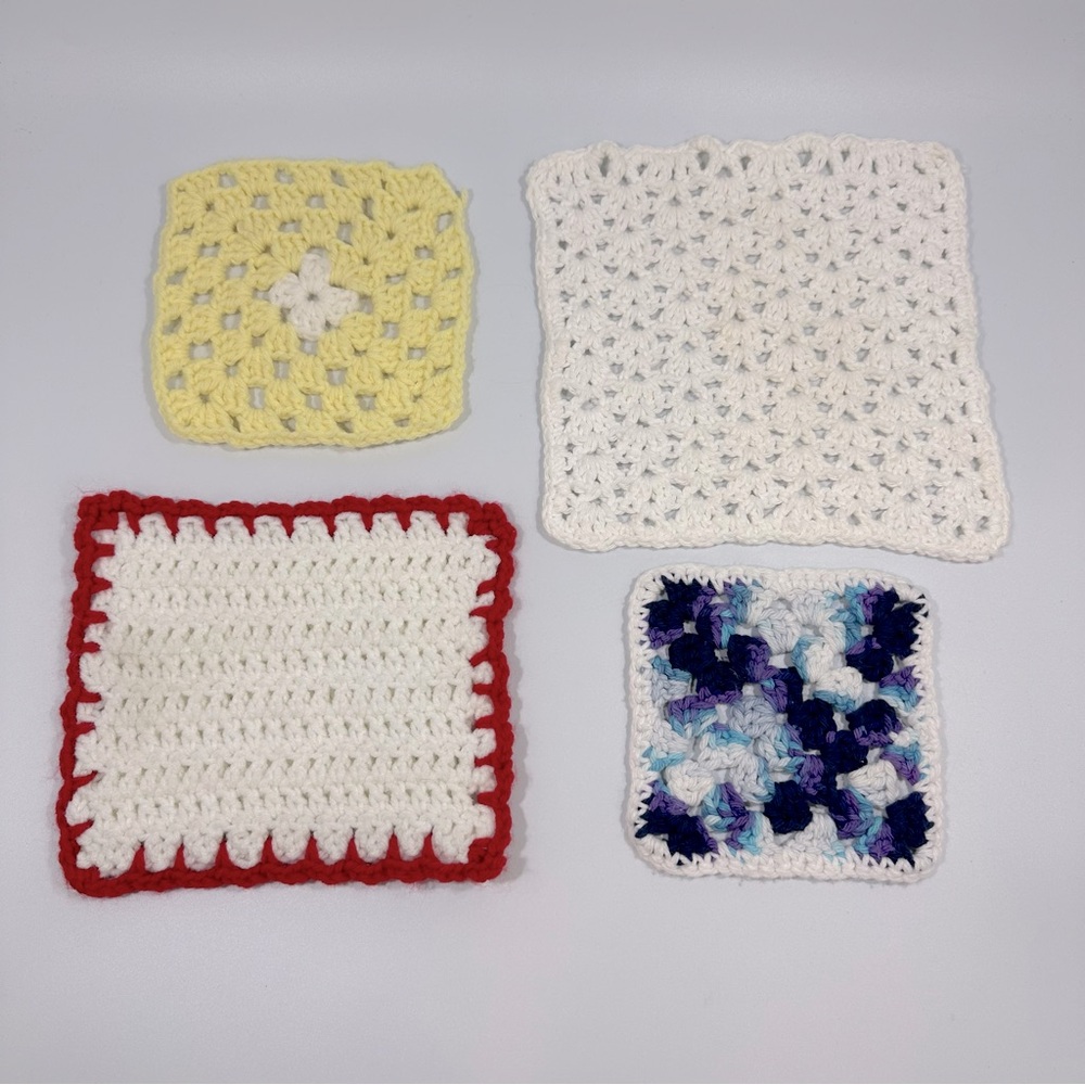 Handmade Crochet Trivet Potholder Hot Plate Lot Bundle Granny Kitchen